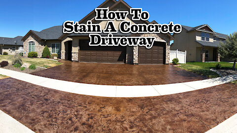 😍 Stained Concrete Driveway