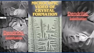 Dendritic Solidification in Liquid Creates Grains - Microscopic Video of Crystal Formation