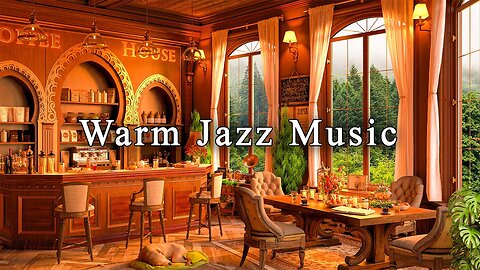 Cozy Fall Coffee Shop Ambience 🍂 Jazz Relaxing Music ☕ Smooth Jazz Instrumental for Relax,Study,Work