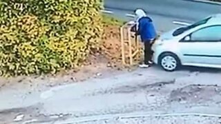 Woman knocked down by her own car