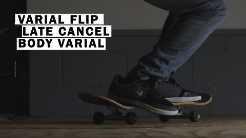 Slow Motion Video - Skateboarding 2023 - Varial Flip late Cancel Body Varial