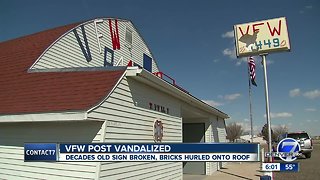 Vandals destroy decades old sign at VFW Post in Bennett