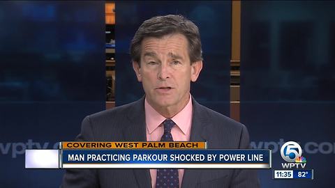 Man shocked by power line in West Palm Beach while attempting parkour