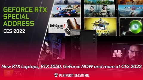 New RTX Laptops RTX 3050 RTX & Reflex Games, GeForce NOW, and Omniverse GeForce at CES 2022