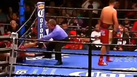 Boxing match ends in a knockout