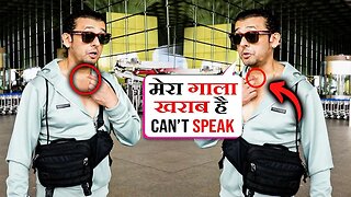Legendary Singer Sonu Nigam बोले "मेरा गाला खराब है" Can't Speak At airport 😍📸✈️