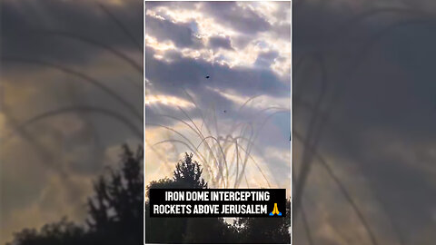Iron Dome Intercepting Rockets Above Jerusalem