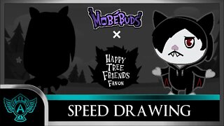 Speed Drawing: Happy Tree Friends Fanon - Gloomy | Mobebuds Style