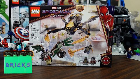 Lego Marvel Studios - Spider-Man's Drone Duel timelapse build & review- set 76195 - 198 pcs