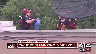Owners of Coach's Bar & Grill rescued from rooftop