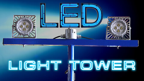 100W Explosion Proof LED Light Tower - Tripod Mount - C1D1 - 100' 16/3 SOOW Cord w/ EXP Plug