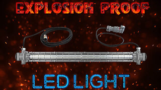 Explosion Proof Daisy Chain Linear LED Light - 10800 Lumens - Nylon Strap/Wire Guard