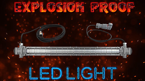 Explosion Proof Daisy Chain Linear LED Light - 10800 Lumens - Nylon Strap/Wire Guard