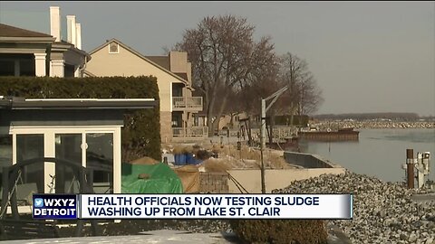 Health officials now testing sludge washing up from Lake St. Clair