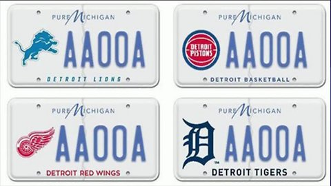 How to get Detroit sports teams license plates