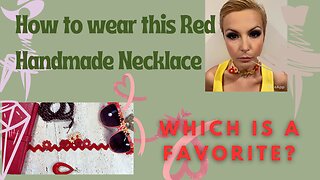 How to wear this handmade a Floral Choker Necklace | Fashion Inspiration #rednecklace #handmade