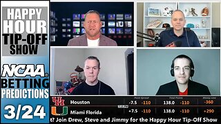 Sweet 16 Predictions, Picks & Odds | NCAA Tournament Betting | Happy Hour Tip-Off Show | Mar 24