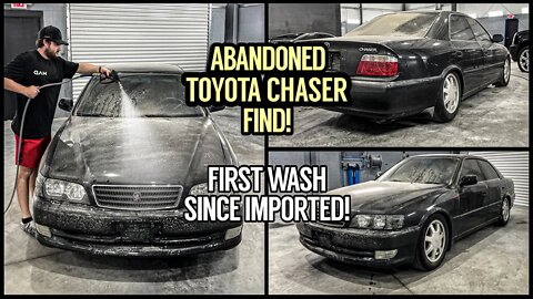 ABANDONED Body Shop Find First Wash Since Imported | 26 Year Old Toyota Chaser Car Detailing How To!