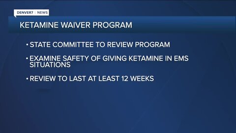Colorado health department announces review of ketamine waiver program