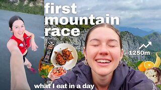 What I Eat on Race Day!🏃🏽‍♀️🍊 vegan recipes ( trail race breakdown ) #skyrace