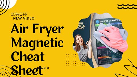 Air Fryer Magnetic Cheat Sheet Set, Air Fryer Accessories Cook