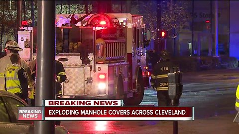 Exploding manhole covers across Cleveland