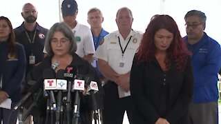 Mayor Daniella Levine Cava breaks down during news conference