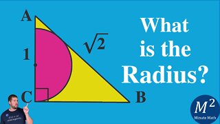 Can You Calculate the Radius of the Semicircle Inscribed in a Right Triangle | Minute Math