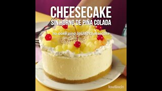 No Bake Cheesecake with Piña Colada