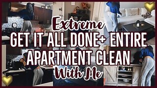 *GET IT ALL DONE* 🤍 EXTREME ENTIRE APARTMENT CLEAN W/ ME 2021 | SPEED CLEANING MOTIVATION | ez tingz