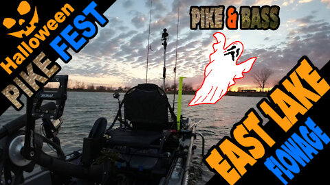 Kayak pike and bass fishing; Halloween Pike Fest in Southeast Wisconsin