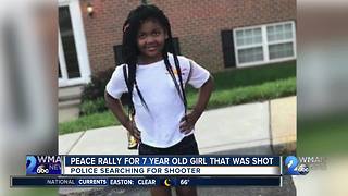 Peace Rally for 7 year old girl that was shot