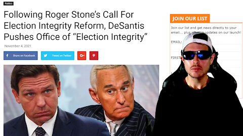 Following Roger Stone’s Call For Election Integrity Reform, DeSantis Pushes “Election Integrity”