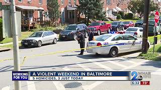5 Homicides in Violent Baltimore Weekend
