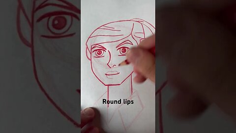 Drawing round lips