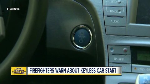 Firefighters warn about keyless cars after man dies