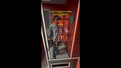 Vending machine cash collection after nearly 1 month.