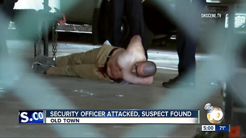 Security officer attacked, suspect found
