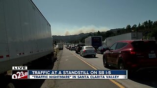 Saddleridge Fire impacts I-5 traffic