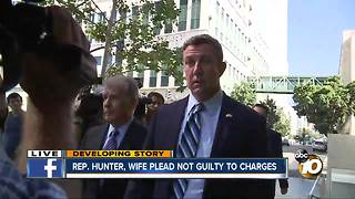 Rep. Hunter, wife plead not guilty to charges