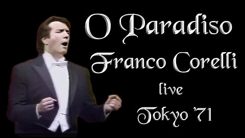 Franco Corelli O Paradiso (L'africana - Meyerbeer) live Tokyo 1971 With English Subtitles