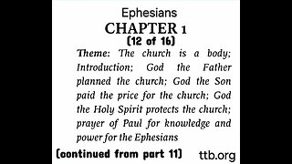 Ephesians Chapter 1 (Bible Study) (12 of 16)