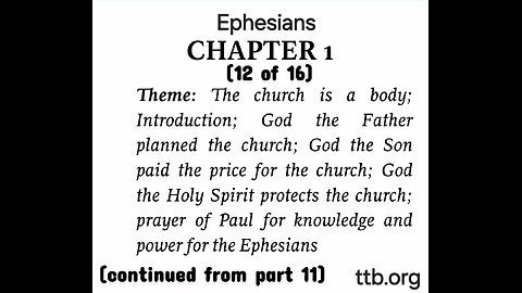 Ephesians Chapter 1 (Bible Study) (12 of 16)