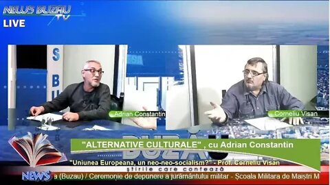 LIVE – TV NEWS BUZAU - "ALTERNATIVE CULTURALE", cu Adrian Constantin. "Uniunea Europeana, un neo-…