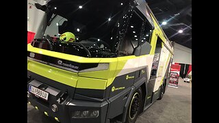 Electric firetruck at Firehouse World 2020 in Las Vegas
