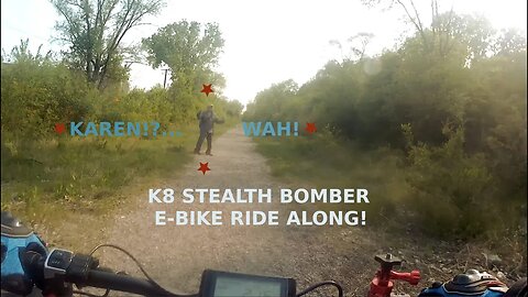 K8 STEALTH BOMBER ENDURO E-BIKE : RUN IN WITH A KAREN : ZIPPING BY TRAFFIC & BIKE TRAILS IN CHICAGO!