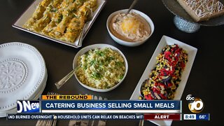 Catering company selling smaller meals to stay in business during pandemic