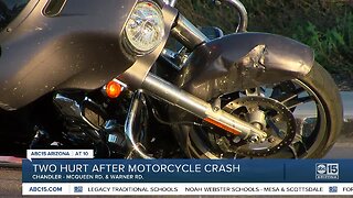 Two hurt after motorcycle crash in Chandler