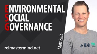 Environmental Social Governance ESG with Matt Ellis