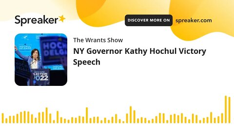 NY Governor Kathy Hochul Victory Speech